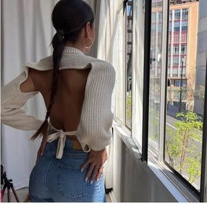 ZARA OPEN BACK SWEATER